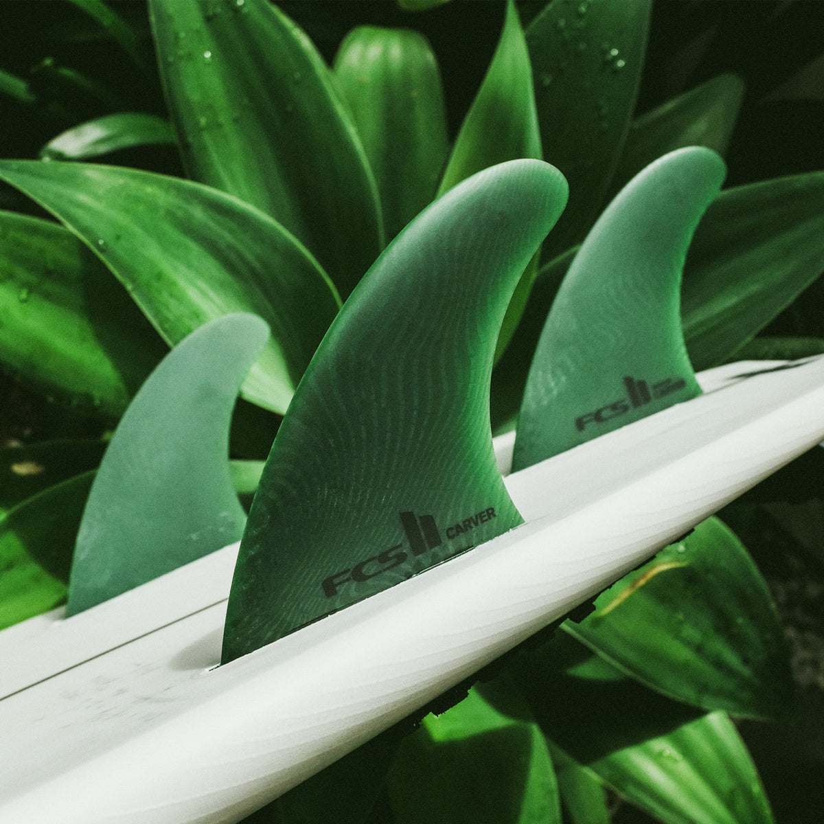 FCS II Carver Neo Glass Medium Eucalyptus Tri Fins