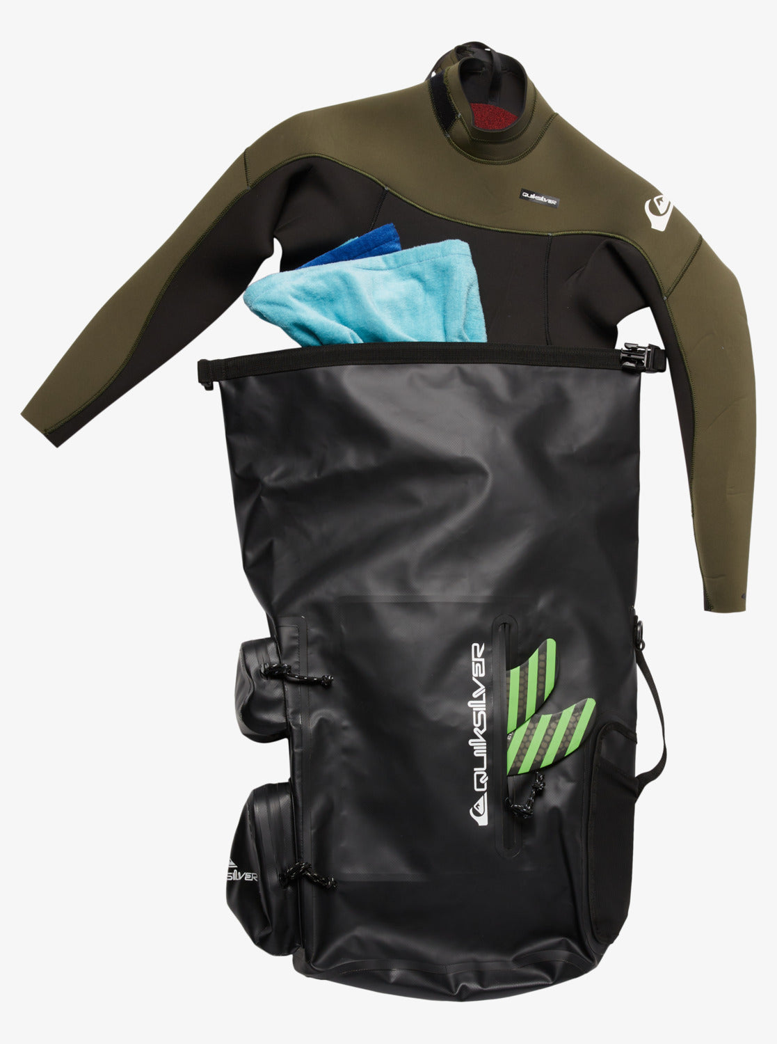 Backpack| Quiksilver Evening Sesh 35L Large Surf Backpack Black