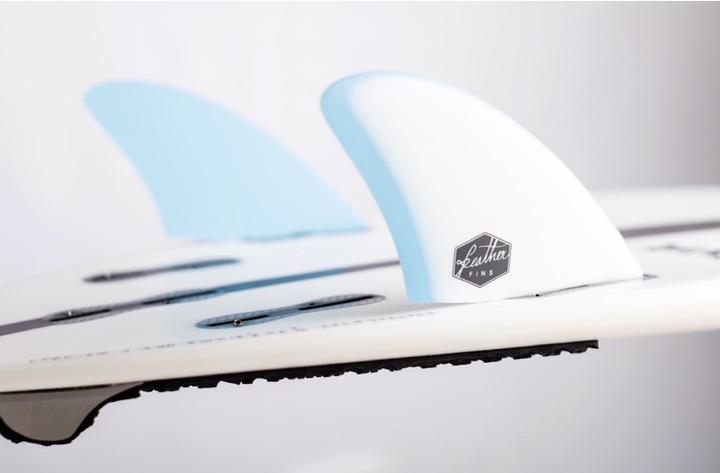 Feather Fins - Twin Fin Click Tab Blue/White